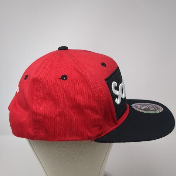 Savage Snapback Hat Red One Size Embroidered Colorblock Top Level - Picture 5 of 9